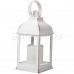 Декоративный фонарь со свечкой, белый корпус, размер 10.5х10.5х22,35 см, цвет ТЕПЛЫЙ БЕЛЫЙ