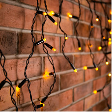 Гирлянда светодиодная Бахрома (Айсикл) 4,8х0,6м 176 LED ТЕПЛЫЙ БЕЛЫЙ черный ПВХ IP65 постоянное свечение 230В нужен блок 303-500 NEON-NIGHT