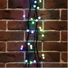 Гирлянда светодиодная Мультишарики Ø13мм 20м 200 LED RGB черный ПВХ IP65 быстрая смена цвета 230В нужен блок 303-500 NEON-NIGHT