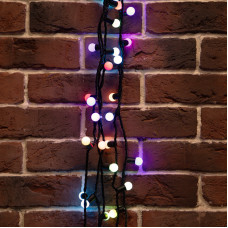 Гирлянда светодиодная Мультишарики Ø17,5мм 10м 100 LED RGB черный ПВХ IP65 быстрая смена цвета 230В нужен блок 303-500 NEON-NIGHT