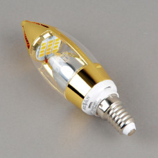 E14-5W-6000K-Q68 Лампа LED (Свеча золото)